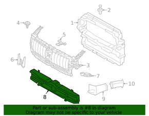 Lower radiator deflector blinds for BMW 4 Series G22 G26 21-25 B46, B48