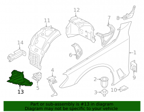 Front right lower fender liner for BMW 7 G70 23-26