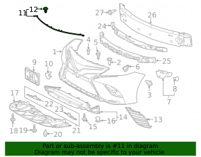 Hood seal on bumper Toyota Camry v70 18-24 SE/SXE