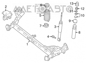 Rear left spring Nissan Sentra 13-15 stiffness white