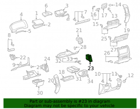 Lexus GX470 03-09 black center right air duct