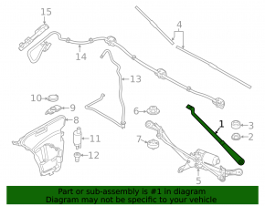 Left wiper arm BMW 5 G30 17-23