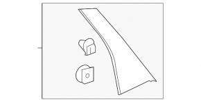 Door trim side rear left Honda Accord 18-22 rear, broken fastening