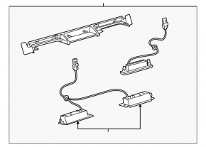 Lexus LS460 LS600h 07-12 trunk lid number plate light assembly