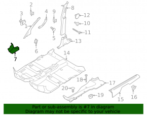 Front pillar trim left lower Ford Transit Connect MK2 13-25 black