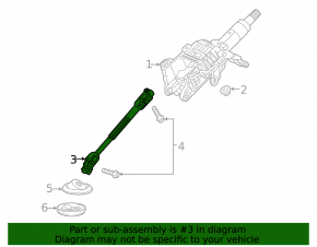 Steering cardan shaft GMC Terrain 18-