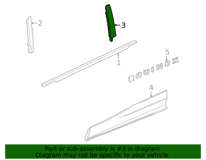 Door trim, side, front, right, rear, Chevrolet Equinox EV 24-26