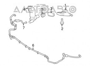 Headlight washer right Toyota Sequoia 08-17