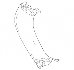 Left tailgate trim for Chevrolet Equinox EV 24-26 black