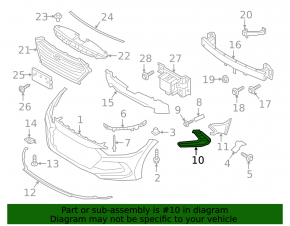 Front right fog light frame Hyundai Elantra AD 17-18 prerest