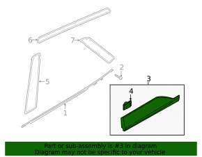 Hyundai Venue 20-25 lower rear right door trim