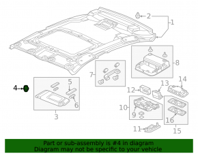 Driver's visor mounting hook Honda CRV 12-16 gray