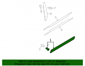 Door trim lower front right Audi Q3 8U 16-18