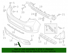 Rear bumper reflector left Hyundai Ioniq 17-22