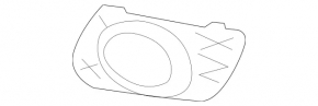 Front bumper grille left Mercedes W164 ML 09-11 under fog lights, under AFS