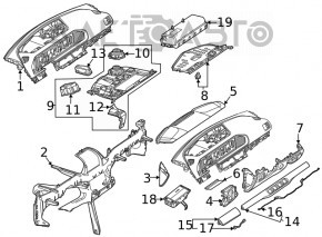 Under-torpedo pipe reinforcement Mercedes W167 GLE 350 450 20-23