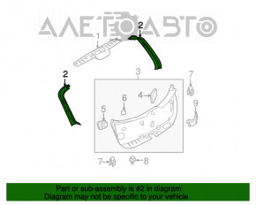 Trunk door trim left Mazda3 MPS 09-13