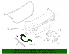 Trunk lid hinge left Ford Focus mk3 11-18 4d