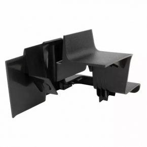 Rear left passenger seat runner plug for Ford Explorer 20-23, black, with trim