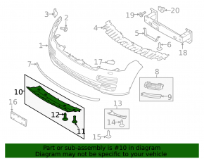 Land Rover Range Rover 13-21 Front Bumper Center Lip
