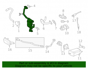 EGR valve cooler for Subaru Outback 15-19