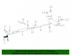 Front exhaust pipe bracket with catalytic converter for Toyota Rav4 19-25