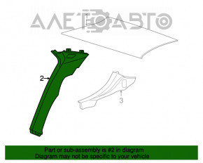 Rear pillar trim left Chrysler 300 11- black