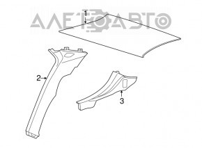 Rear pillar trim left Chrysler 300 11- black
