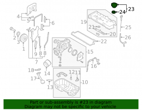Oil filler cap Kia Forte 19-24 2.0