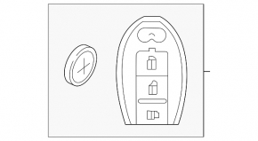 Infiniti QX30 17-18 smart key with 3 buttons