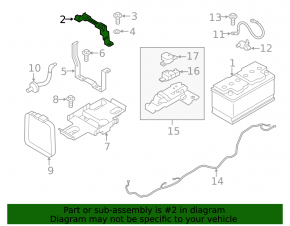 Upper battery mount for Volvo XC90 16-26