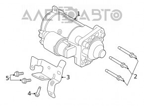 Starter Volvo XC90 16-22