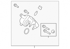 Rear left support Polestar 2 21- electric, AWD