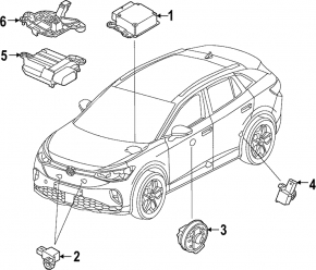 Front left airbag sensor for Volkswagen ID.4 23-25