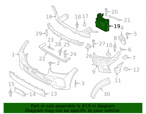 Additional cooling radiator bracket right BMW X7 G07 19-