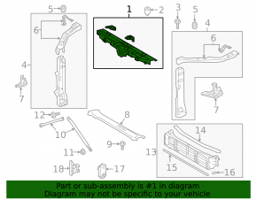 Upper TV bar for Lexus ES250 ES300h ES350 19-24