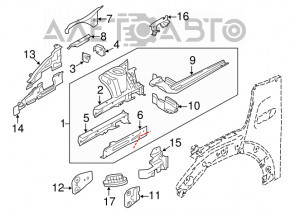 Water drain valve right on glass BMW X1 F48 16-22