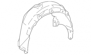 Rear left fender liner for Lexus LS 18-23