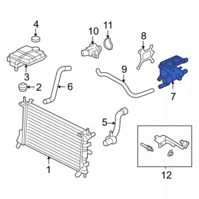 Cooling system flange Ford Escape MK3 13-19 2.5