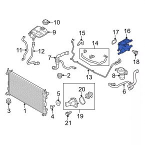 Cooling system flange Ford Escape MK3 13-19 2.5
