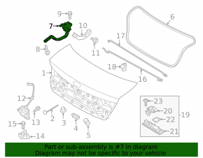 Left trunk lid hinge for Kia Optima 16-20