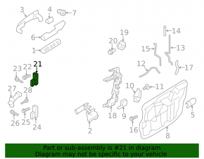 Door hinge upper front right Ford Flex 09-19