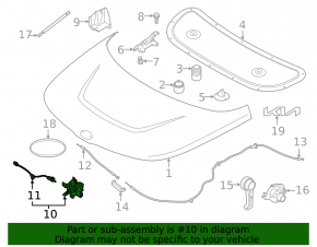 Kia Soul 20-25 hood lock with sensor