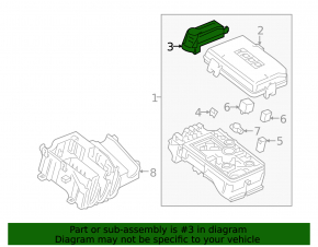 Chevrolet Malibu 16- small underhood fuse box cover