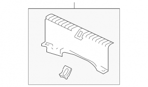 Trunk opening trim Honda Civic X FC 16-21 4d black, scratches