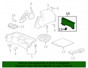 Trunk opening trim Honda Civic X FC 16-21 4d black, scratches