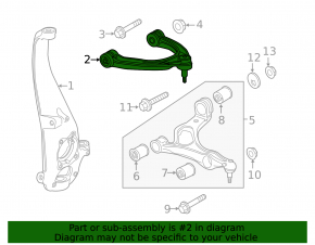 Upper control arm, front left, Porsche Cayenne 958 11-17
