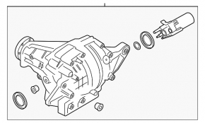 Rear differential gearbox Porsche Macan 17-18 2.0T, 3.6T