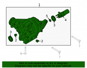Rear differential gearbox Porsche Macan 17-18 2.0T, 3.6T