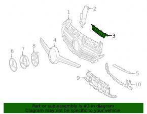 Upper left radiator grille deflector Mercedes CLA 250 14-19